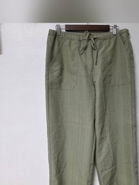 Relaxed Drawstring women Pants - Olive Green